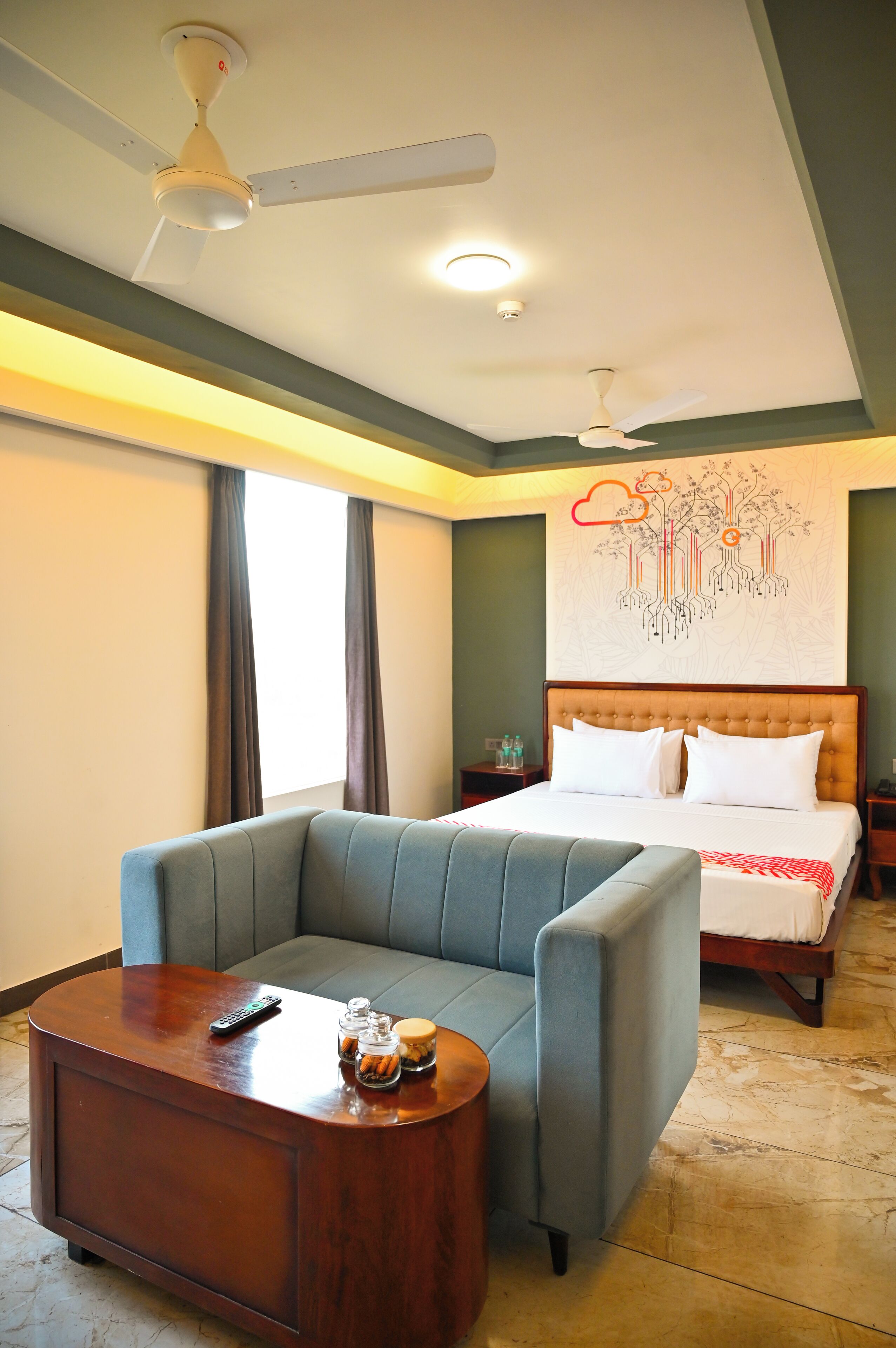 Standard Studio, City View | Desk, iron/ironing board, bed sheets