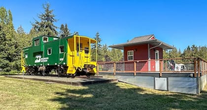 Railway Getaway Charming Caboose by Nature