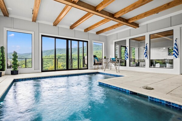 Indoor pool, a heated pool