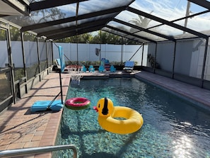 Outdoor pool, a heated pool