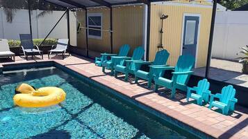 Piscina externa, piscina aquecida