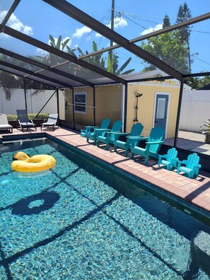 Outdoor pool, a heated pool