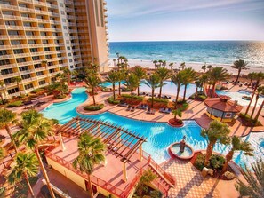Indoor pool, a heated pool - Ground Floor! Walk to the Pool from your balcony! (Panama City Beach)
