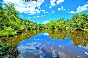 Ducha, secador de pelo, toallas y jabón