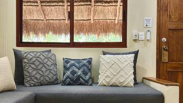 Superior Apartment, Garden View | Living area | 43-inch Smart TV with digital channels, Netflix, streaming services