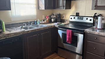 Microwave, oven, stovetop, dishwasher