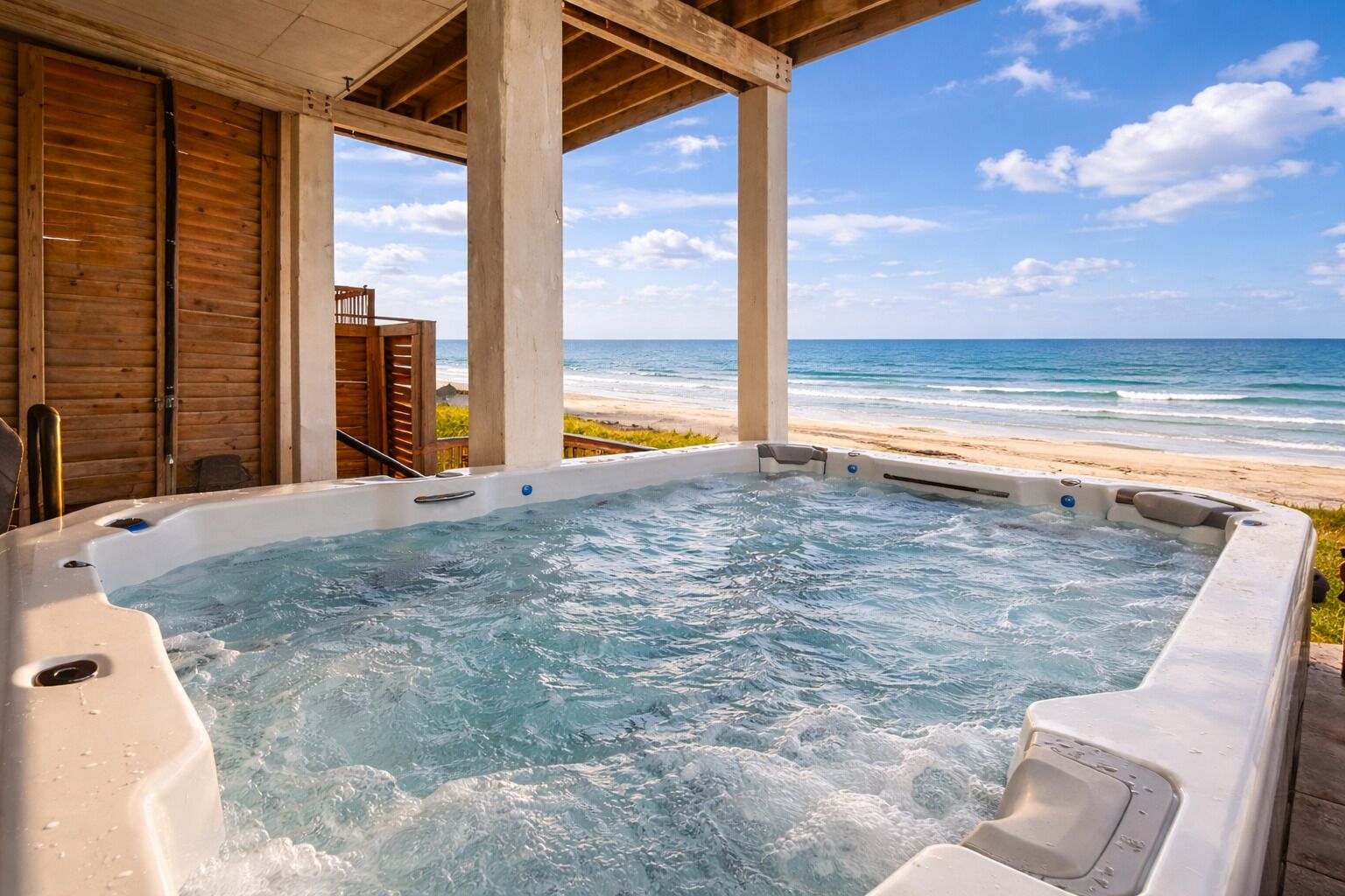 Outdoor spa tub