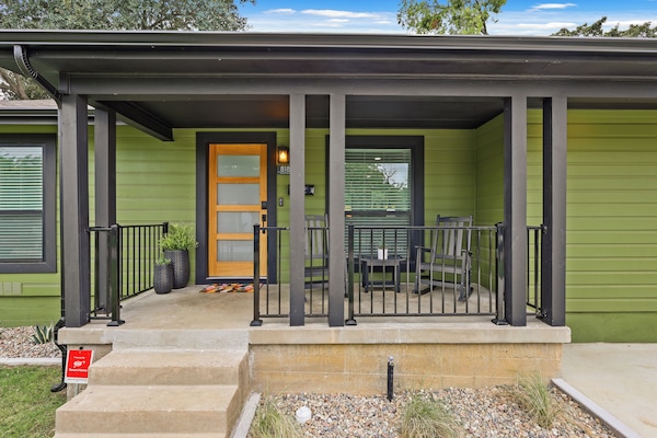Front Porch with Cozy Rocking Chairs