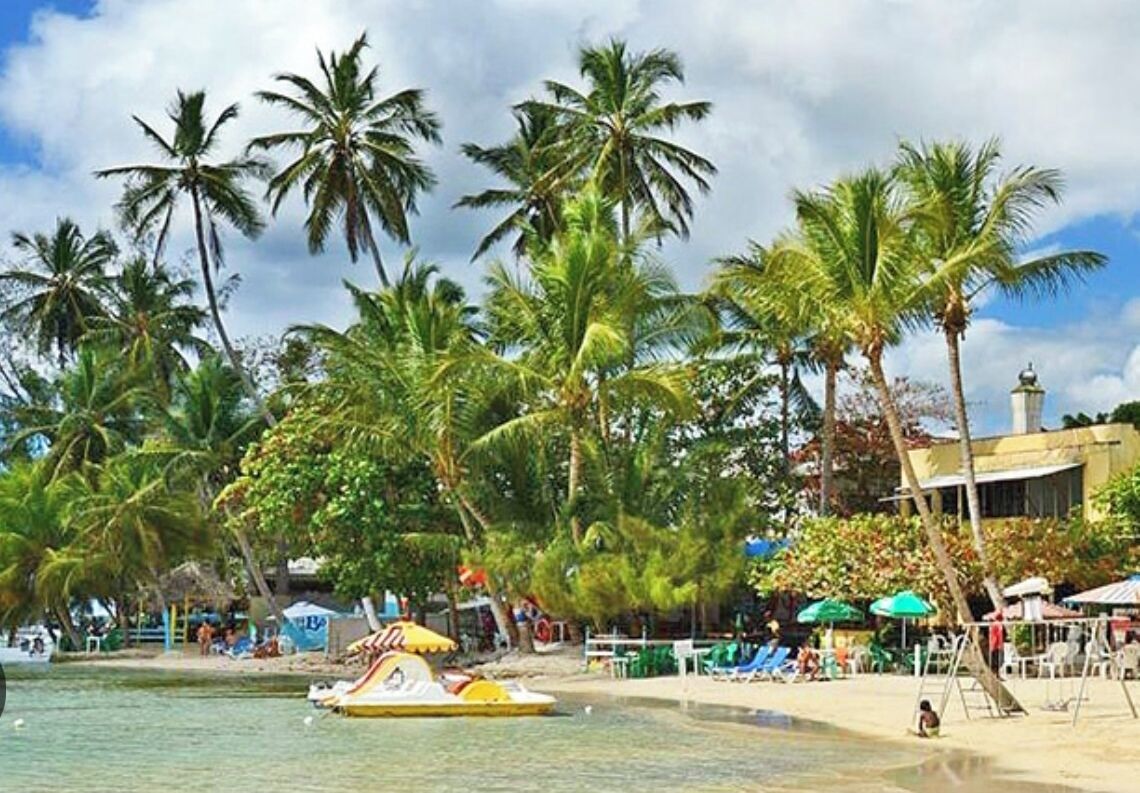 On the beach, beach towels