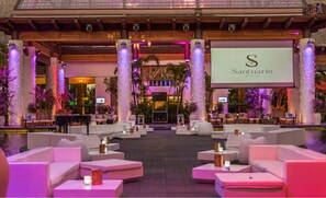 Outdoor banquet area