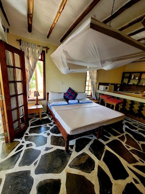 Apartment, Pool View | 1 bedroom, desk, laptop workspace, soundproofing