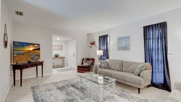 Smart TV, DVD player, foosball