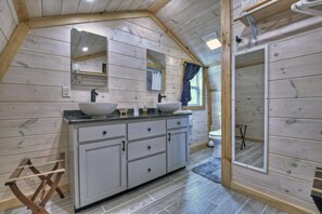 Douche, serviettes fournies