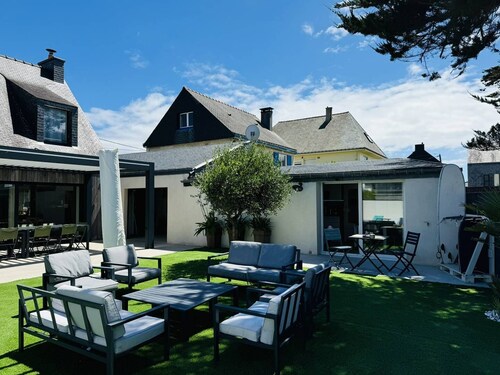 Ty Cool 3*, garden 200m square, 50m beach, wifi