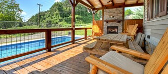 Harper House | Outdoor Fireplace | Grill | Private Bathrooms