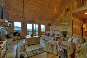 TV - Shepherd's Sky View | Secluded | MTN Views | Pool Table | (Morganton)