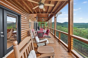 Outdoor dining - Shepherd's Sky View | Secluded | MTN Views | Pool Table | (Morganton)