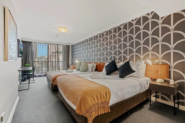 Iron/ironing board, WiFi, bed sheets - KozyGuru | Sydney CBD | Boutique City 2Bed Studio (Haymarket)