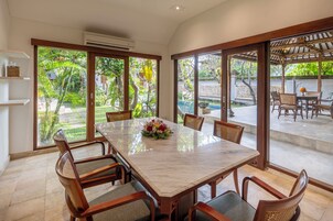 Family Villa, 2 Bedrooms, Private Pool | Living area | 42-inch Smart TV with cable channels