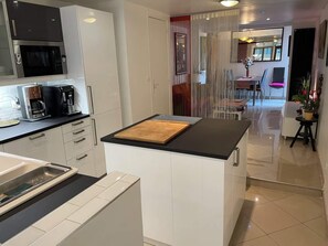 Fridge, microwave, oven, stovetop - 90m² souplex apartment (Paris)