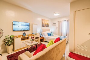 Apartamento, 1 quarto, vista para a cidade | Sala de estar
