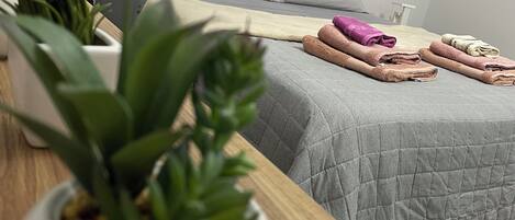 1 chambre, fer et planche Ă repasser, Wi-Fi gratuit, draps fournis