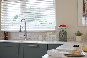 Fridge, oven, stovetop, dishwasher