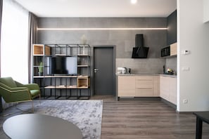 Superior Apartment, 1 Bedroom, Non Smoking | Desk, laptop workspace, blackout drapes, soundproofing - CORU House (Prague)