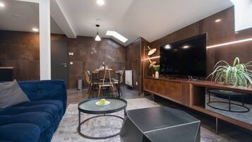 Superior Apartment, 2 Bedrooms, Non Smoking | Desk, laptop workspace, blackout curtains, soundproofing