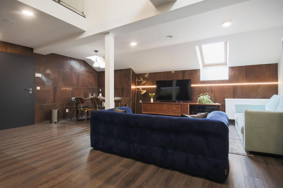 Superior Apartment, 2 Bedrooms, Non Smoking | Desk, laptop workspace, blackout drapes, soundproofing