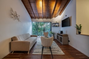 Smart TV, fireplace
