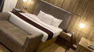 Deluxe Room, Balcony, City View | Desk, laptop workspace, free WiFi