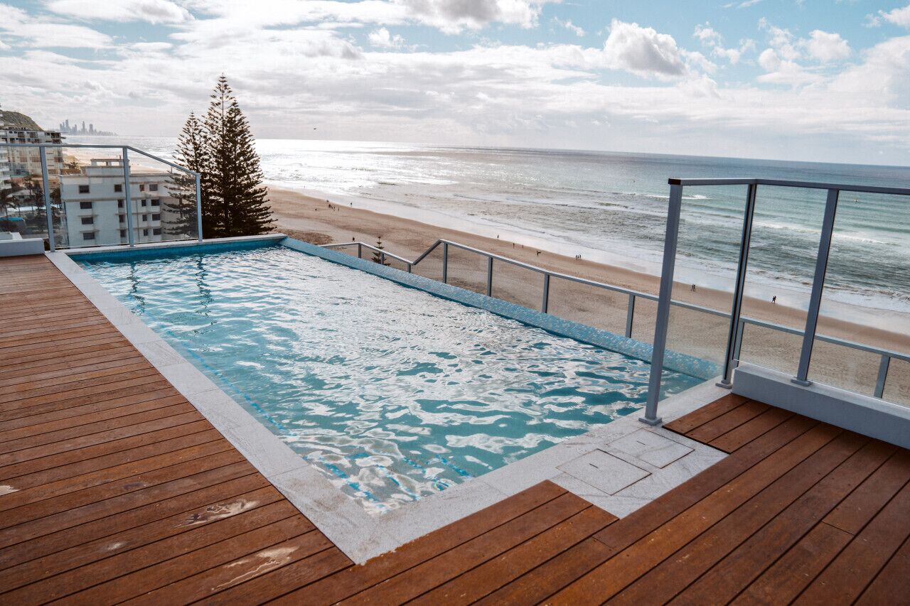 A heated pool