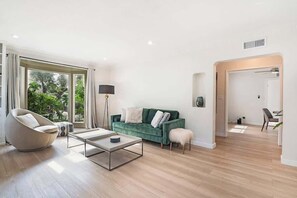 TV, fireplace - Central LA Home with Private Yard · Near The Grove (Los Angeles)