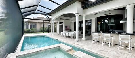 Outdoor pool, a heated pool