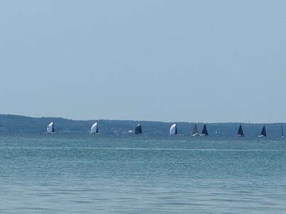 Rustic 5-bedroom cottage with private beach near Harbor Springs 