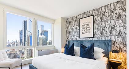 1 # Rated 2-bedroom LUXURY building in delightful New York AC, WiFi-VIEWS of NYC