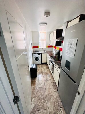 Fridge, electric kettle