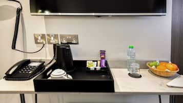 In-room safe, desk, laptop workspace, iron/ironing board