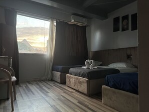 Comfort Triple Room | Egyptian cotton sheets, premium bedding, memory foam beds - Pyramids History Inn (Giza)