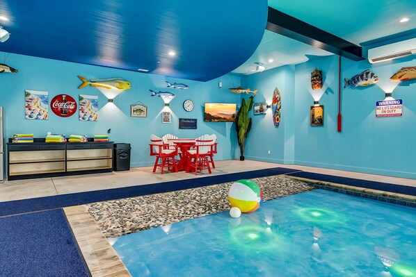 Indoor pool, a heated pool