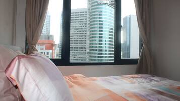 Comfort Condo, Kitchen, City View | 1 bedroom, hypo-allergenic bedding, iron/ironing board, free WiFi