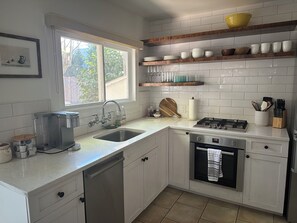 Fridge, oven, stovetop, dishwasher