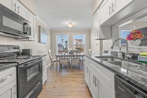 Microwave, oven, stovetop, dishwasher