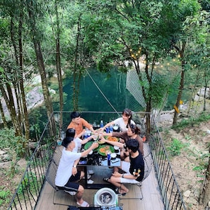 Espace banquet en plein air