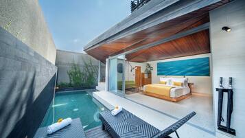 Grand One Bedroom Villa With Private Pool | Pemandangan dari bilik
