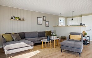 TV, fireplace - Cozy home in Lemvig with WiFi (Lemvig)