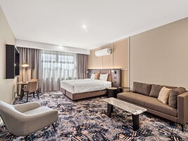 In-room safe, desk, laptop workspace, iron/ironing board