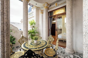 Deluxe Apartment, Courtyard View, Overwater | Private kitchen | Fridge, microwave, rice cooker, cleaning supplies