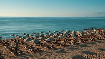 Private beach, beach bar